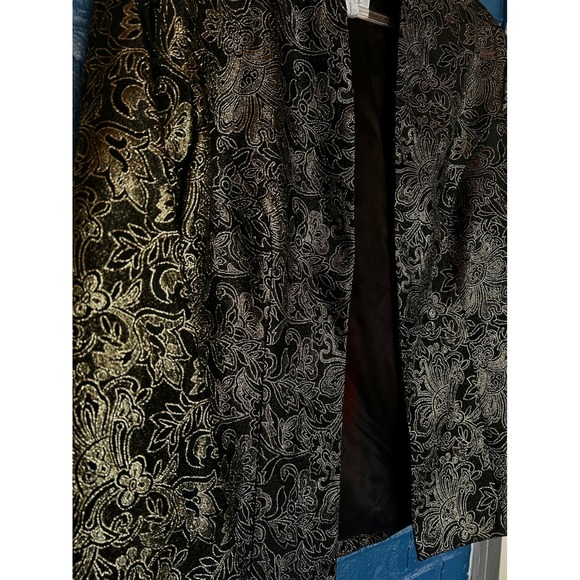 Vintage J.R. Nites Caliendo Blazer Metallic Floral Occasion Jacket Size 8‎ - Picture 4 of 8